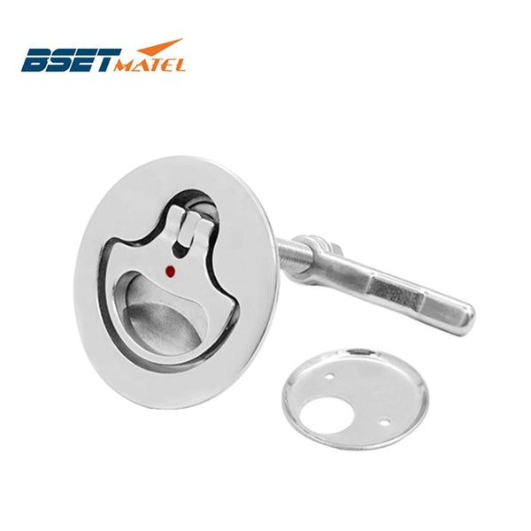 BEST MATEL Marine Grade SS316 Cam Latch Flush Pull Hatch Deck Latch Lift Handle with Back Plate Boat Hardware Accessories