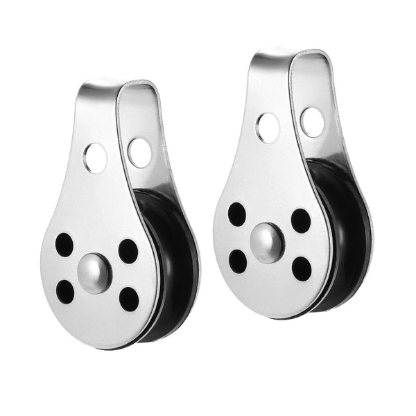 2pcs Marine Grade 316 Stainless Steel Block Tackle Pulley Boat Nautical Tool